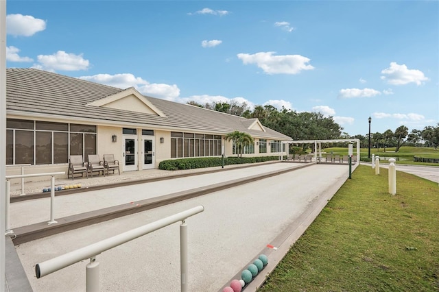 431 Fieldstone Dr, Venice, FL 34292 - view of property's community with a bocce ball area and a yard