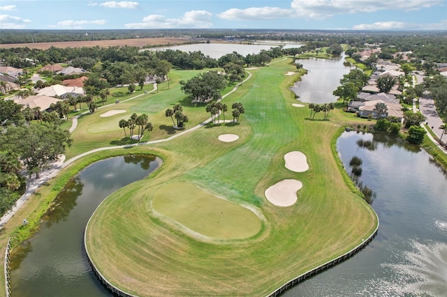 431 Fieldstone Dr, Venice, FL 34292 - aerial view of property and surrounding area featuring a large body of water, nearby suburban area, and a golf club