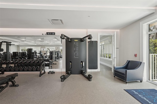 431 Fieldstone Dr, Venice, FL 34292 - workout area with baseboards