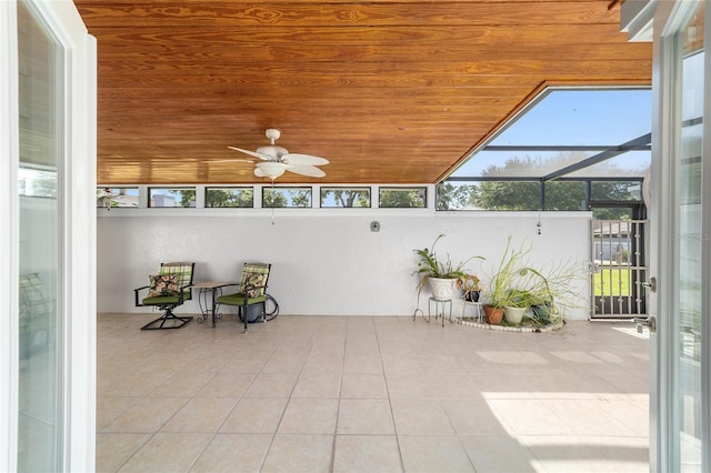 view of patio / terrace featuring ceiling fan