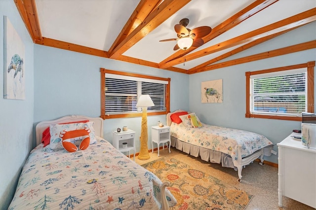 bedroom featuring a ceiling fan