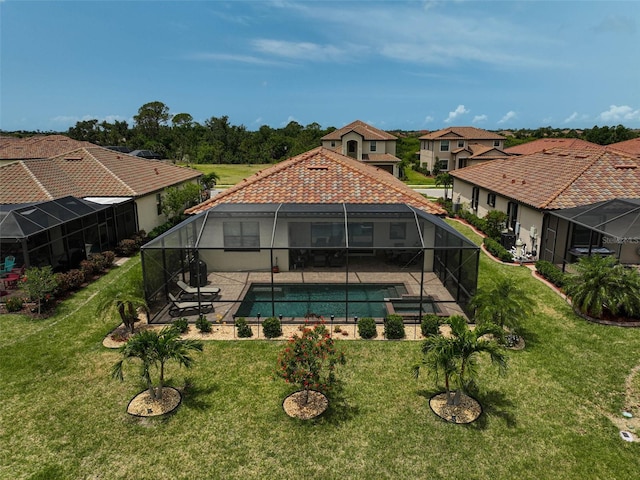 20542 Trattoria Loop, Venice, FL 34293 - rear view of property with a patio and a lanai