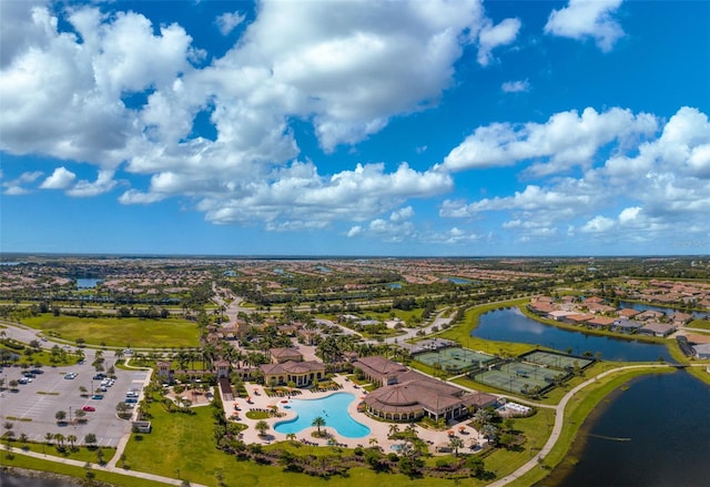 20542 Trattoria Loop, Venice, FL 34293 - bird's eye view of a nearby body of water and a pool area