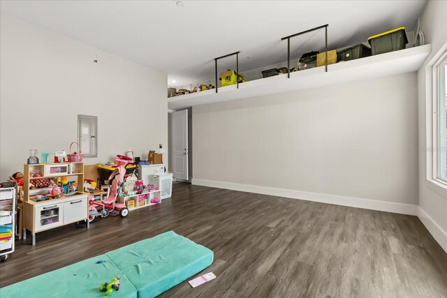 1521 Chestnut Ave, Winter Park, FL 32789 - recreation room featuring wood finished floors, electric panel, and baseboards