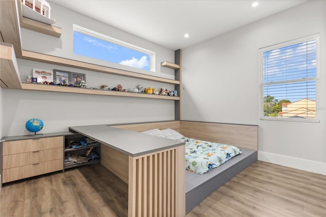 1521 Chestnut Ave, Winter Park, FL 32789 - bedroom with wood finished floors, multiple windows, recessed lighting, and baseboards