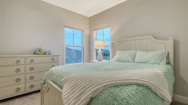 bedroom with carpet floors