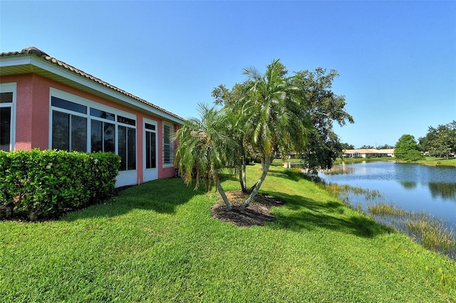 4322 Reflections Pkwy, Sarasota, FL 34233 - view of grassy yard featuring a water view