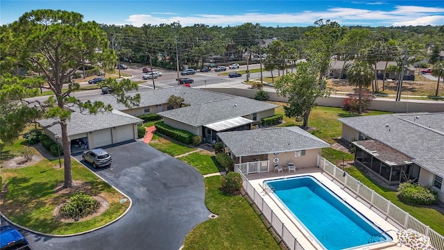 2188 Corinne Ct S Unit A, Saint Petersburg, FL 33712 - aerial perspective of suburban area featuring a pool area