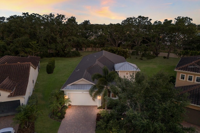 view from above of property