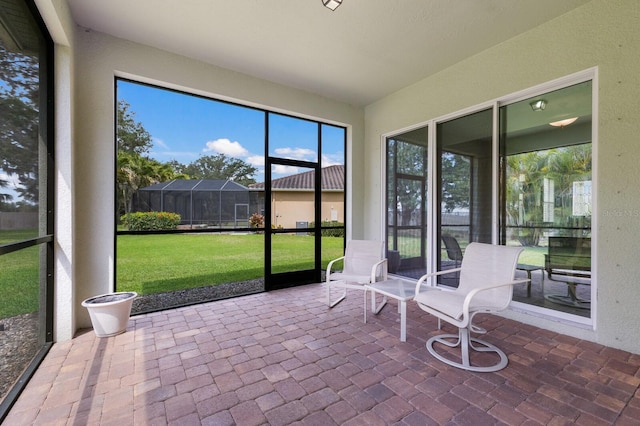 view of sunroom / solarium