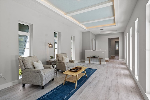 5910 Red Mangrove Ln, Bradenton, FL 34210 - living room featuring light wood-style flooring and baseboards