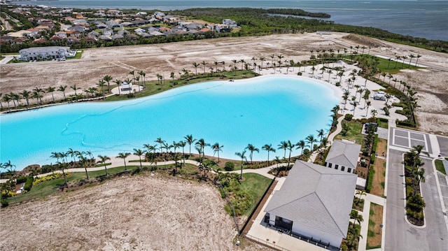 5910 Red Mangrove Ln, Bradenton, FL 34210 - aerial perspective of suburban area with a pool area