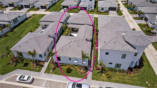 5910 Red Mangrove Ln, Bradenton, FL 34210 - aerial view of residential area featuring property parcel outlined