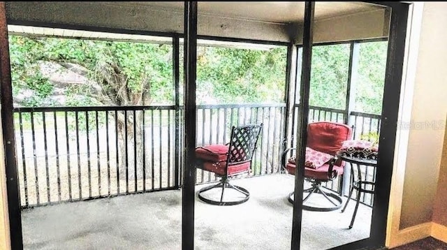 view of sunroom