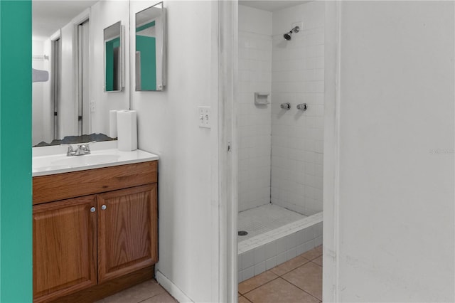 5964 7th Ave W Unit 5964, Bradenton, FL 34209 - full bath featuring a shower stall, tile patterned floors, and vanity