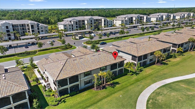aerial view of residential area