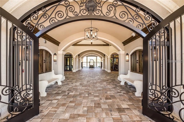 doorway to property featuring a gate