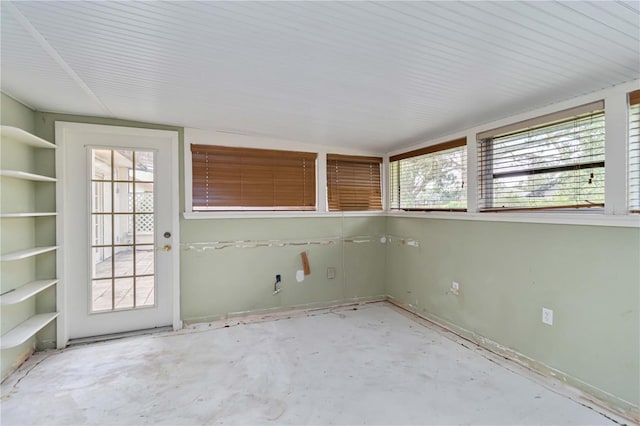 view of spare room