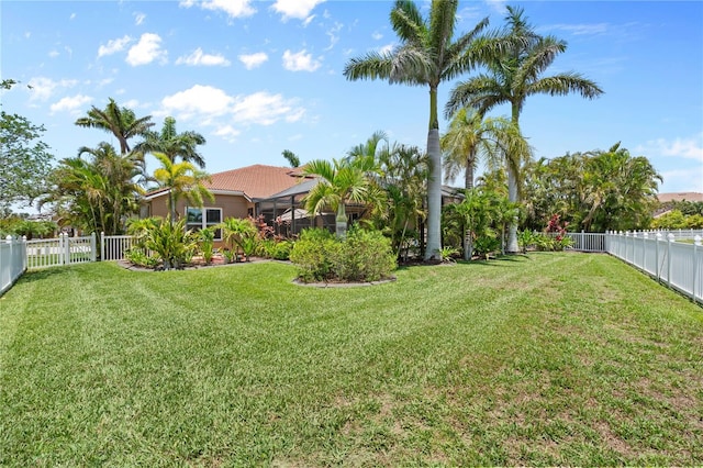 7626 Double Pine Dr, Sarasota, FL 34240 - view of yard with glass enclosure