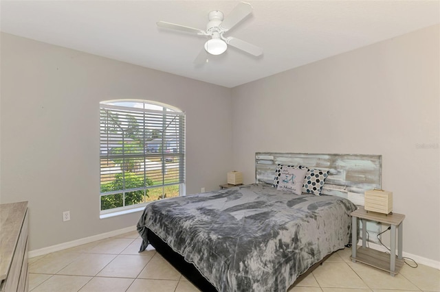 2759 Starview Ave, North Port, FL 34288 - bedroom featuring light tile patterned floors, baseboards, and a ceiling fan