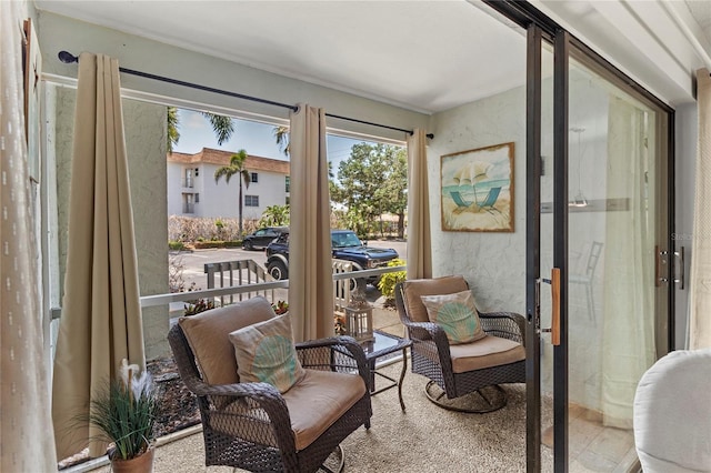 view of sunroom