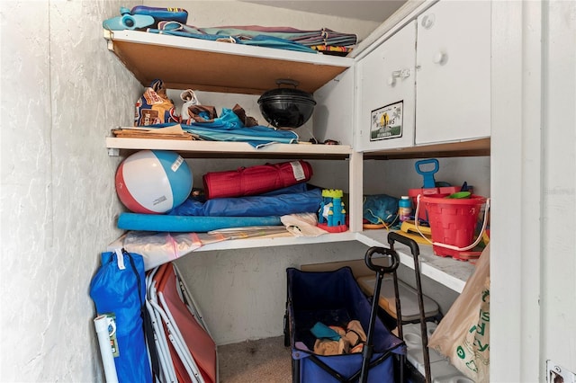 view of storage area