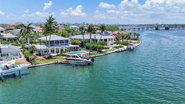 878 Freeling Dr, Sarasota, FL 34242 - aerial view of a large body of water and a notable bridge