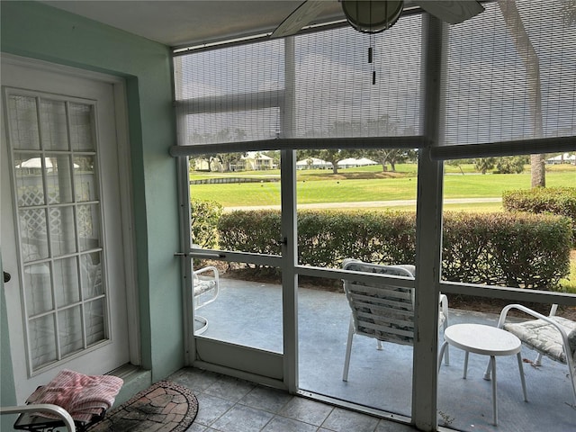view of sunroom
