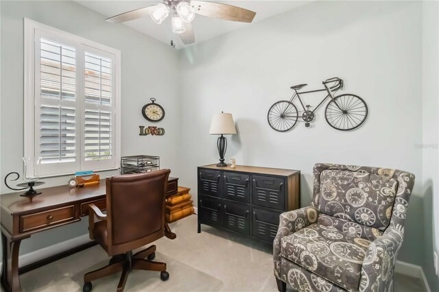 5165 Coral Reef Way, Bradenton, FL 34211 - carpeted office space with plenty of natural light and a ceiling fan