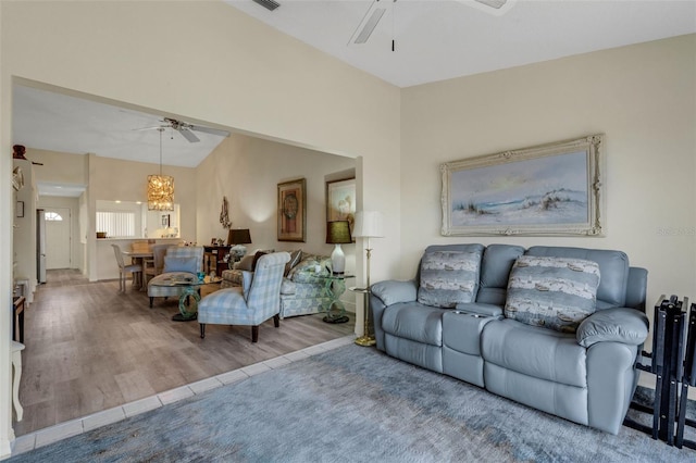 5632 Ashton Lake Dr Unit 5632, Sarasota, FL 34231 - living area with ceiling fan and wood finished floors