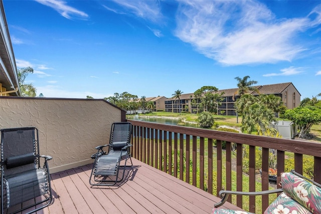 5632 Ashton Lake Dr Unit 5632, Sarasota, FL 34231 - wooden deck with a water view