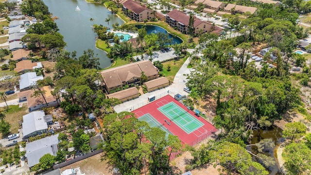 5632 Ashton Lake Dr Unit 5632, Sarasota, FL 34231 - aerial perspective of suburban area featuring a large body of water