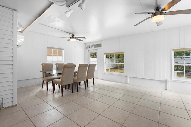 3616 Stardust Pl, Sarasota, FL 34232 - tiled dining room featuring a ceiling fan