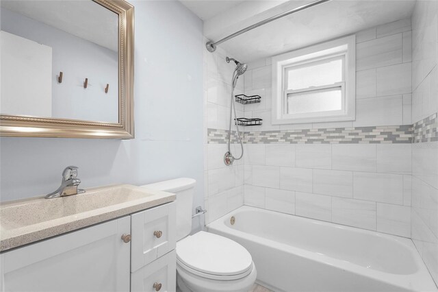 3616 Stardust Pl, Sarasota, FL 34232 - bathroom featuring toilet, vanity, and shower / bath combination