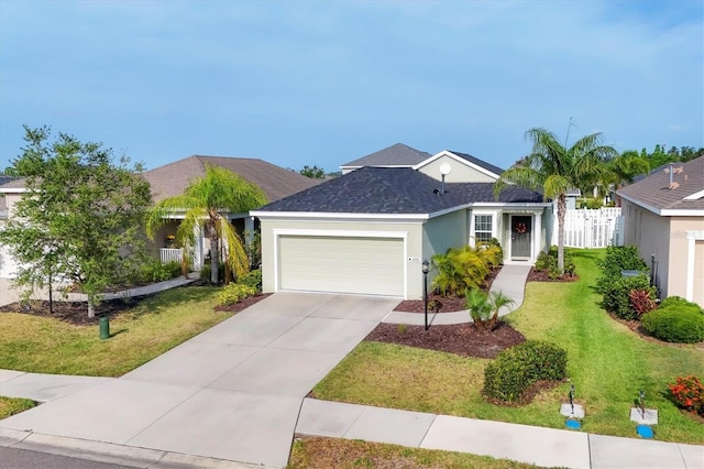 4315 Deep Creek Ter, Parrish, FL 34219 - ranch-style home featuring an attached garage, stucco siding, driveway, and a shingled roof