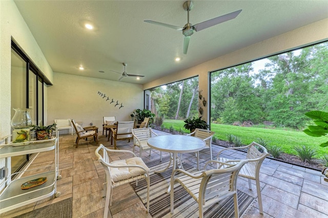 view of sunroom