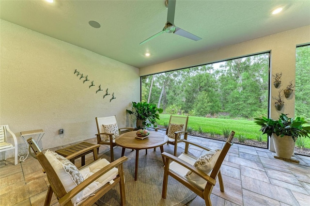 view of sunroom