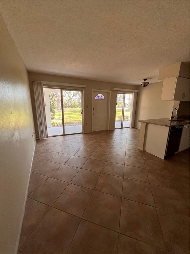 4035 S School Ave Unit D3, Sarasota, FL 34231 - tiled entryway with a textured ceiling and a sink