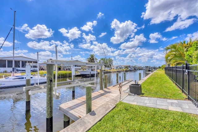 4312 Vasco St, Punta Gorda, FL 33950 - dock area featuring boat lift and a water view