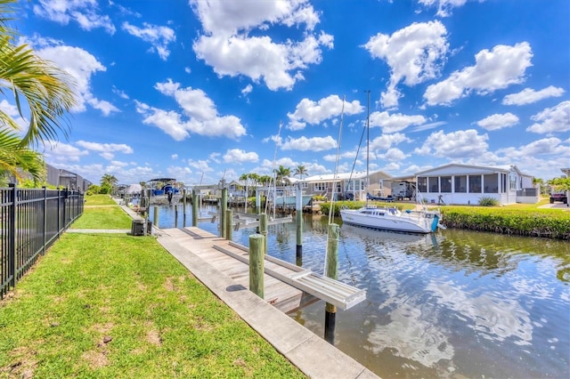 4312 Vasco St, Punta Gorda, FL 33950 - dock featuring a water view, a residential view, and boat lift