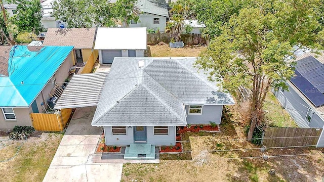 view from above of property