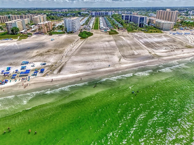 view of urban area featuring unending shoreline
