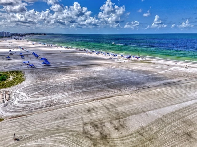 aerial view of expansive beach