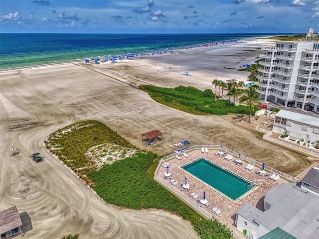 drone / aerial view of expansive coastline