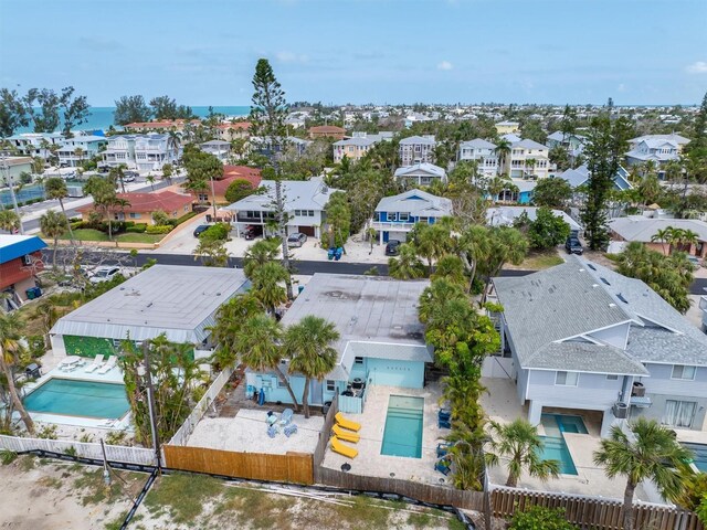 205 71st St Unit B, Holmes Beach, FL 34217 - aerial perspective of suburban area with a pool