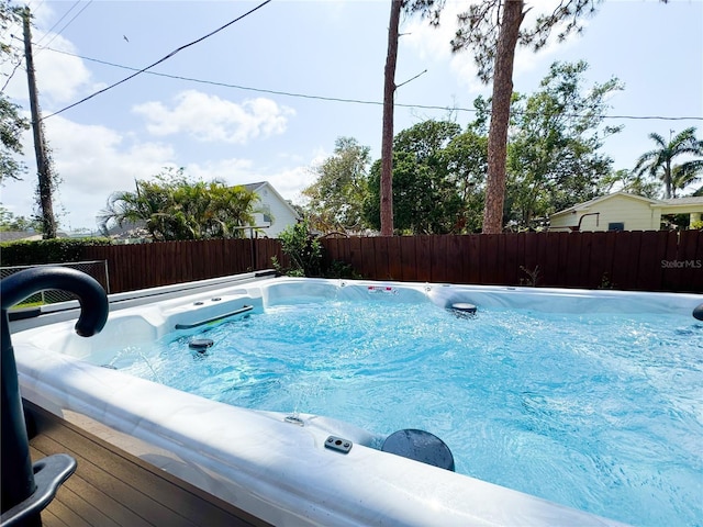 view of swimming pool featuring a swimming pool
