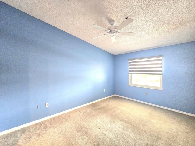 7201 29th Avenue Dr W Unit 306, Bradenton, FL 34209 - carpeted empty room with a ceiling fan, a textured ceiling, and baseboards