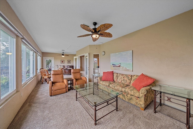 1432 Colony Pl, Venice, FL 34292 - carpeted living room featuring ceiling fan