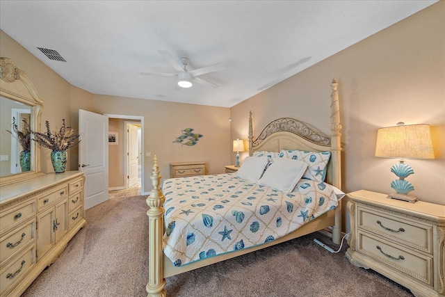 1432 Colony Pl, Venice, FL 34292 - bedroom with light colored carpet and a ceiling fan