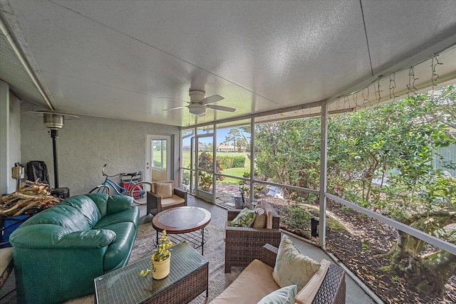 1432 Colony Pl, Venice, FL 34292 - sunroom / solarium with outdoor lounge area and ceiling fan